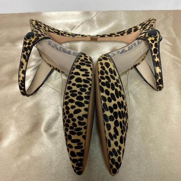 Louise Et Cie Lo-Joykiss 3 Speckled Cow Hair  Leopard Clear Piccola Size 9.5 - Picture 11 of 16